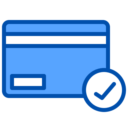 Approve debit card approved payment method icon