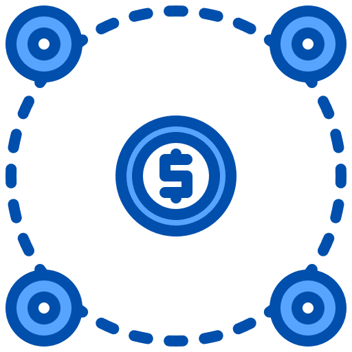 Blockchain business and finance ethereum payment icon