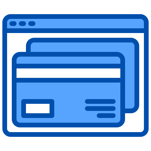 Browser online banking website payment icon