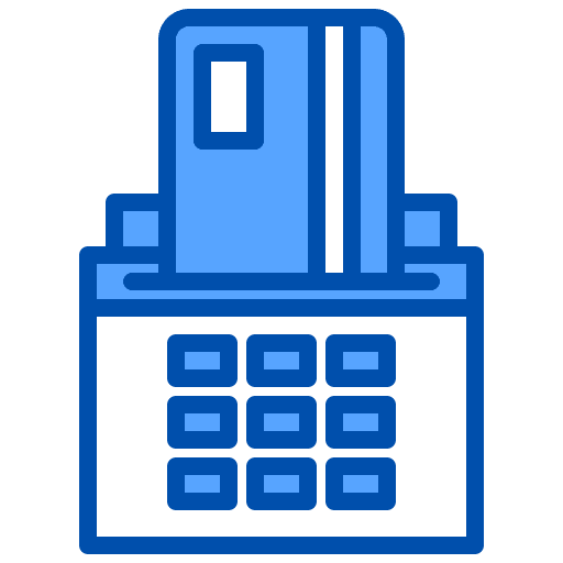 Card payment point of service business pay icon