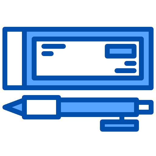 Cheque business and finance bank check payment icon