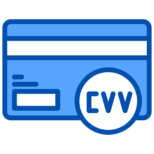 Cvv business and finance credit card pay icon