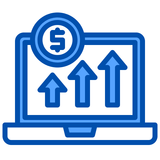 Online shopping laptop shopping online payment icon