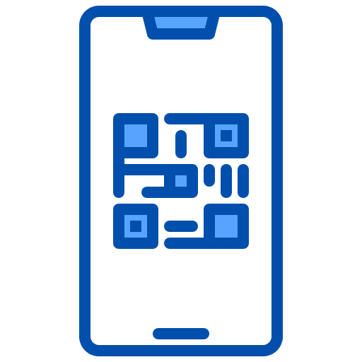 Qr code money business and finance phone icon