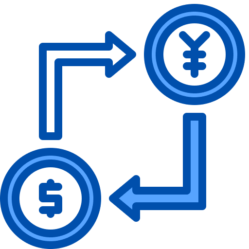 Exchange fx transfer business and finance icon