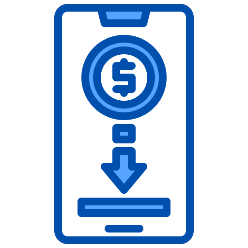 Smartphone app online banking application icon