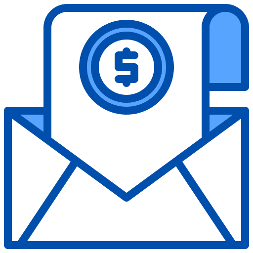 Bill payment email communications icon
