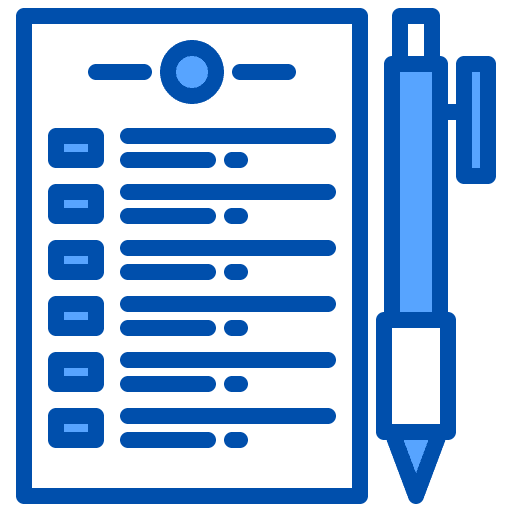 Exam professions and jobs exam list icon