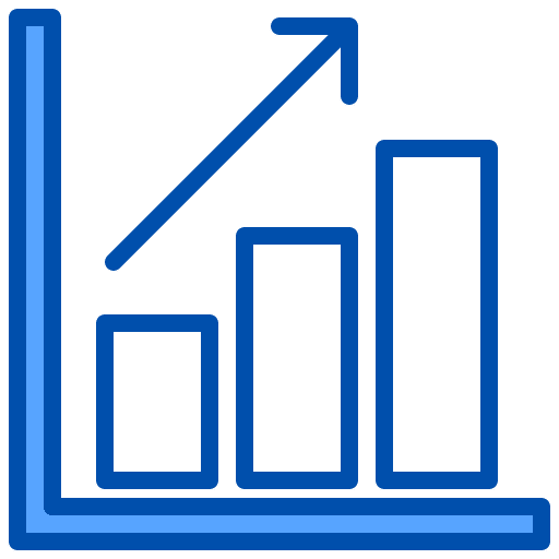Increase increase income growth chart icon