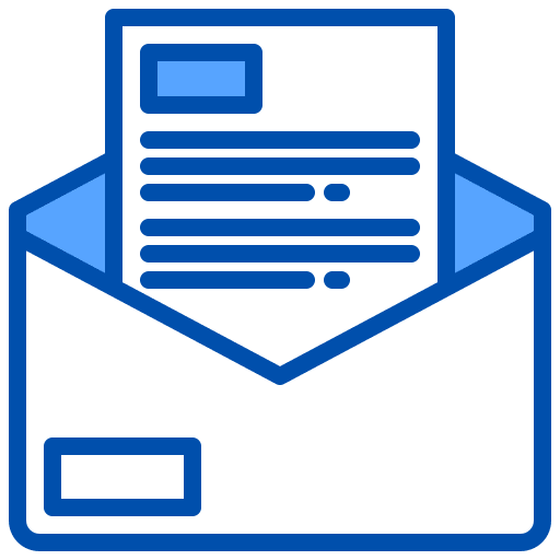 Mail candidate professions and jobs email icon