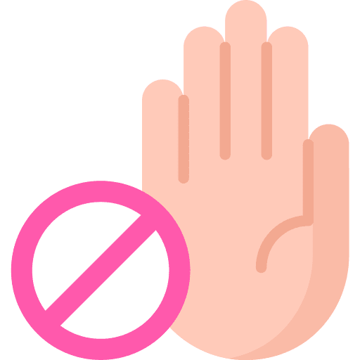 Banned human rights stop protest icon