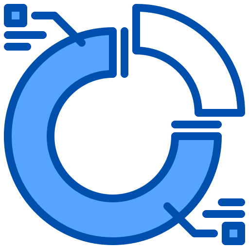 Chart job stats pie chart icon