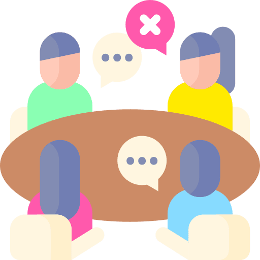 Meeting team communications group icon