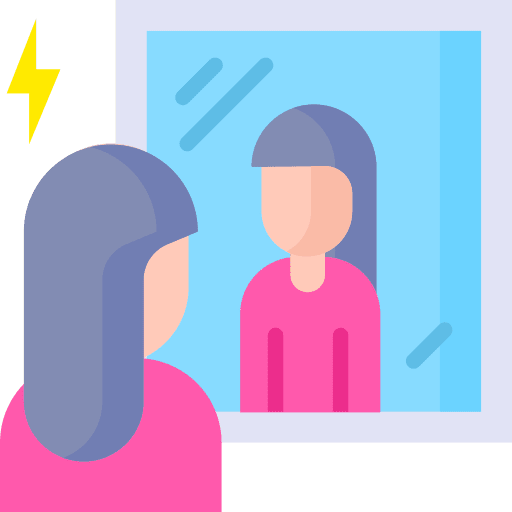 Self confrontation reflection miscellaneous mirror icon