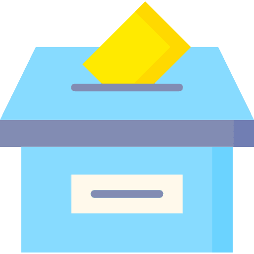 Election card communications box icon