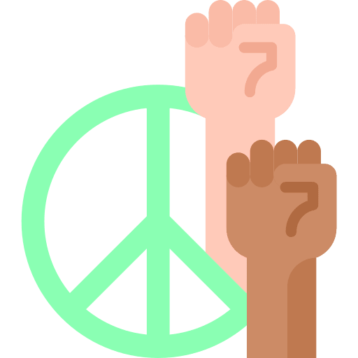 No violence blm protest fist icon