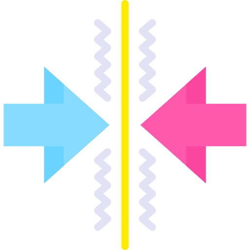 Opponent right arrows left icon