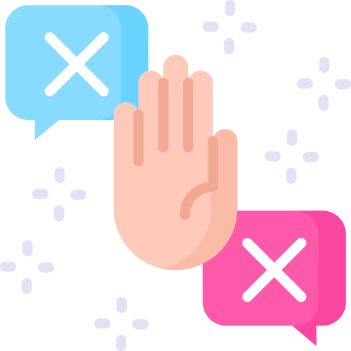 Third party speech bubble no third party icon