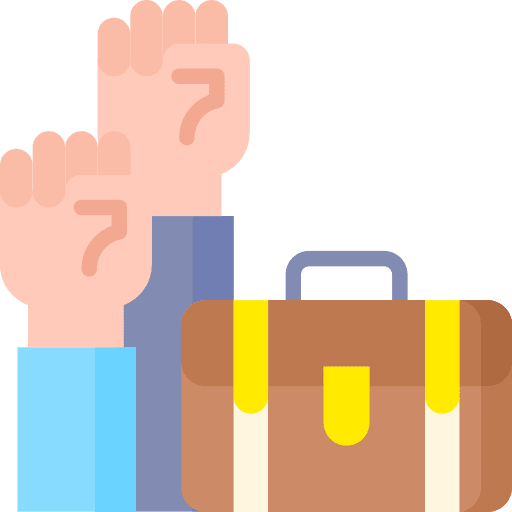 Trade union fists work icon