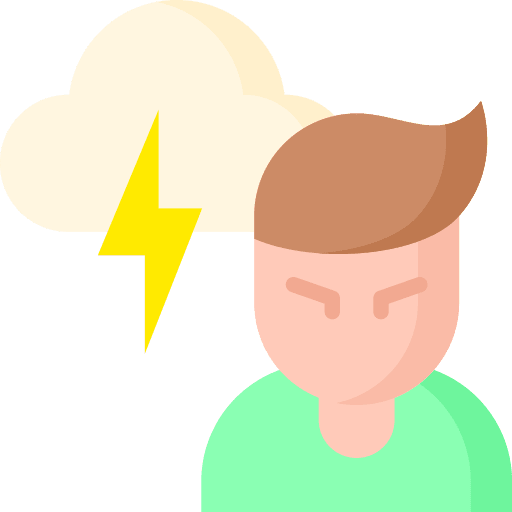 Conflict cloud no angry icon