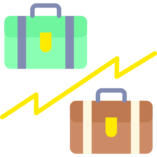 Confrontation work communications business icon