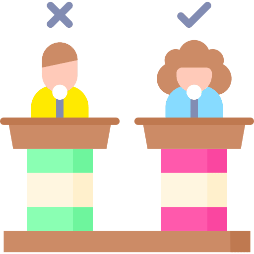 Debate speech motivation speaker icon