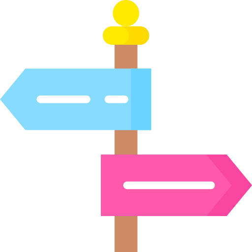 Signpost board direction signboard icon