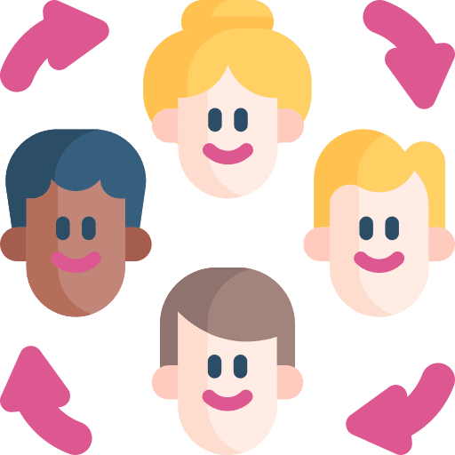 Moving people flow move icon