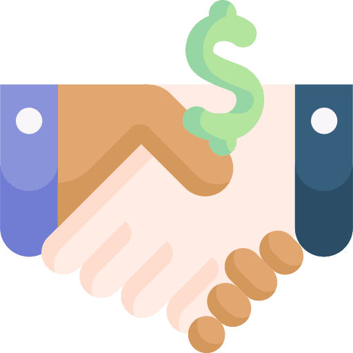 Deal deal agreement reconciliation icon