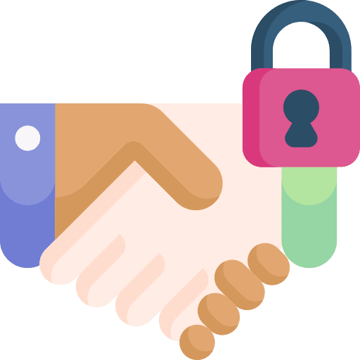 Deal deal gestures padlock icon