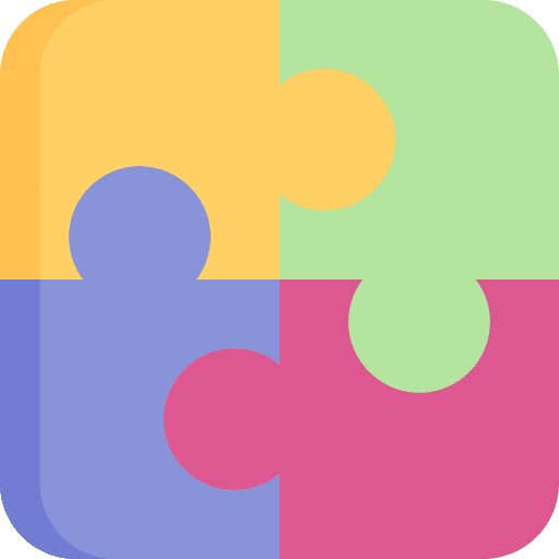 Puzzle group teamwork solution icon