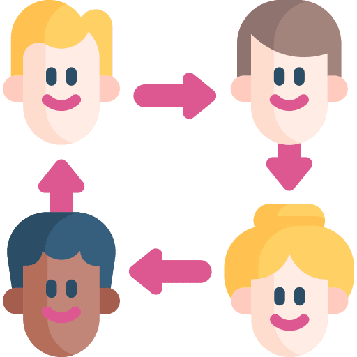 Structure business networking people icon