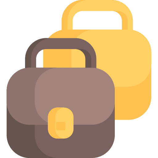 Portfolio business and finance suitcase portfolio icon