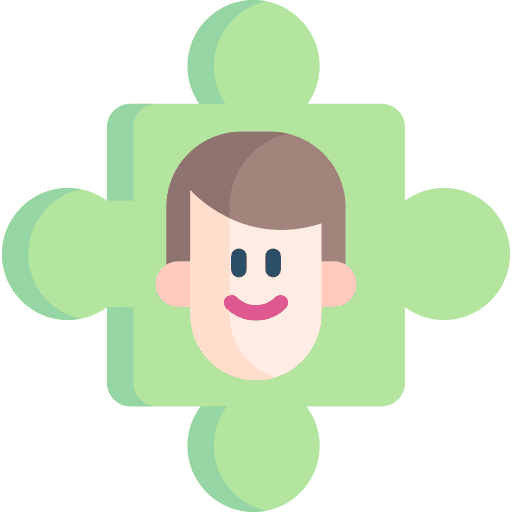 Puzzle puzzle piece man icon