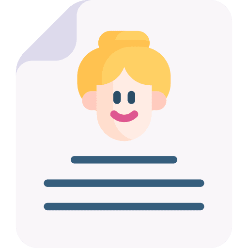 Resume blonde portfolio curriculum vitae icon