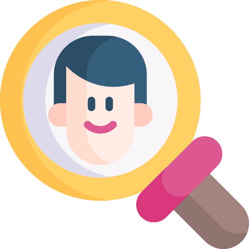 Search job search loupe human resources icon