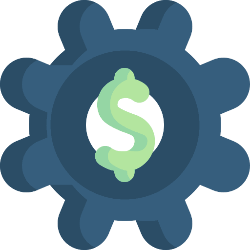 Settings money system business and finance icon