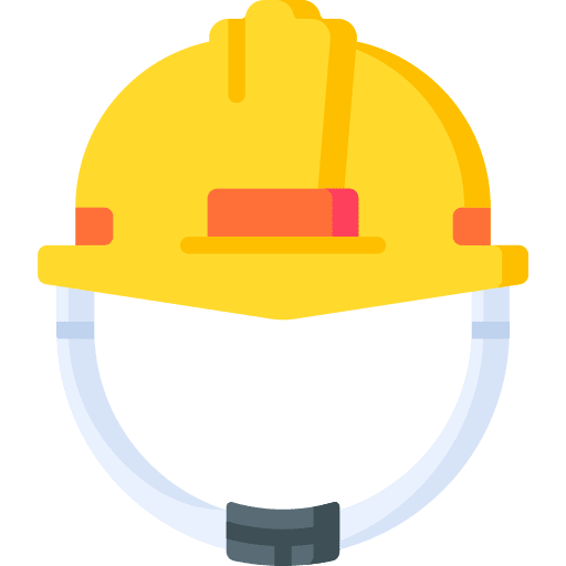 Helmet protection construction worker icon