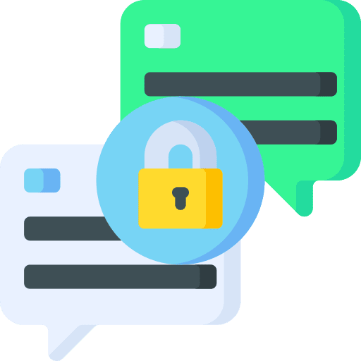 Message safe security message icon