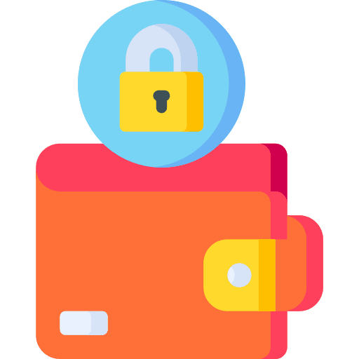 Wallet secure security protection icon
