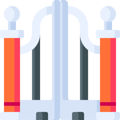 Fence building gateway fence icon