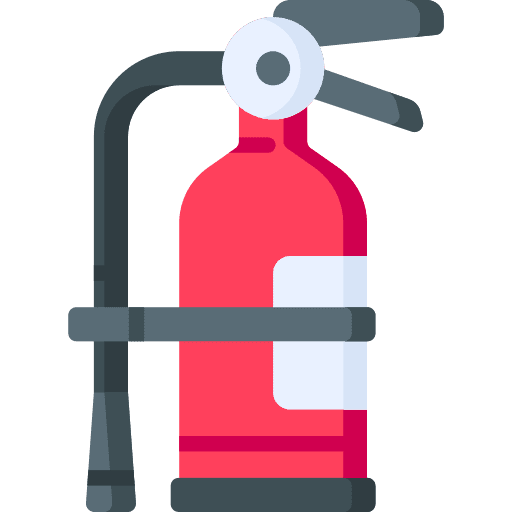Fire extinguisher safety firefighting security icon