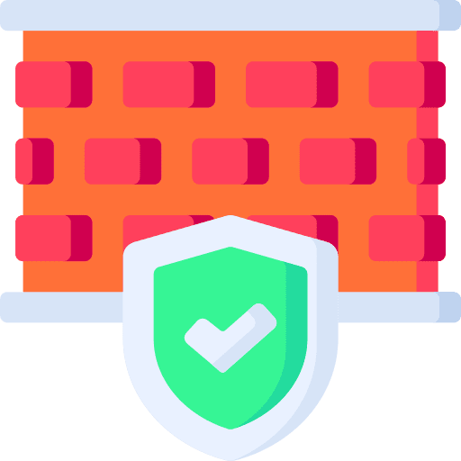 Firewall safe wall firewall icon