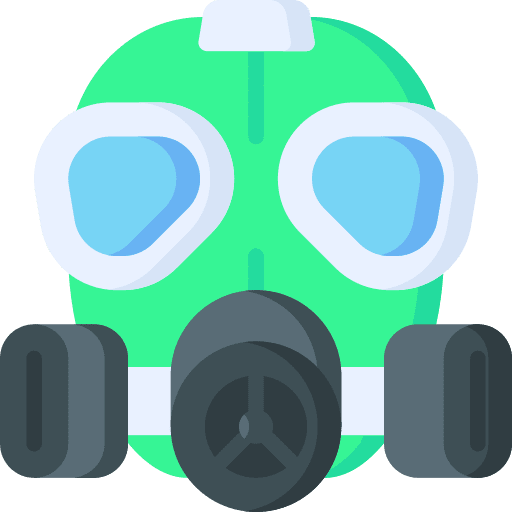 Gas mask equipment biohazard gas mask icon