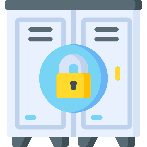 Locker safe security furniture icon