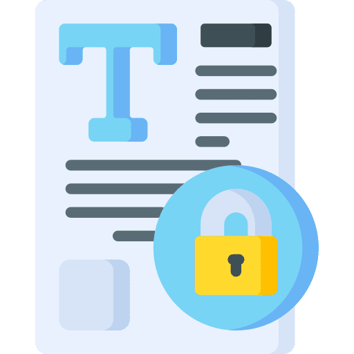 Document document safe lock icon