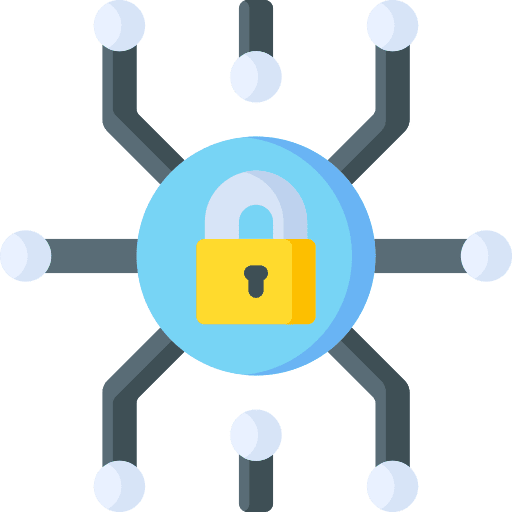 Network lock protection safety icon