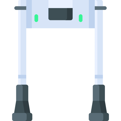 Security gate metal detector control security gate icon