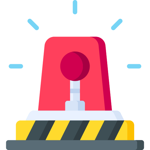 Siren alarm siren flashlight icon