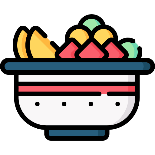 Fruit bowl food and restaurant vegetarian vegetable icon